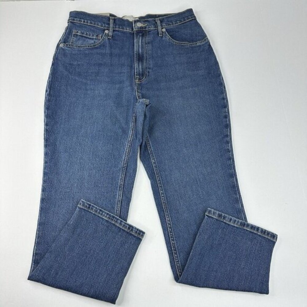 Everlane The Original Cheeky Jean Indigo High Rise Straight Crop Denim Size 30